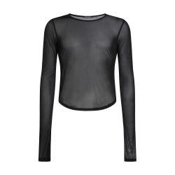 Ludolf long sleeve cropped rounded t-shirt by ANN DEMEULEMEESTER