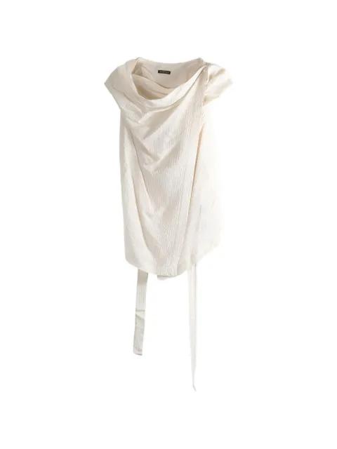 Macy draped wrap-style top by ANN DEMEULEMEESTER