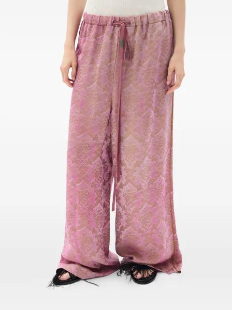Sofi damask-jacquard trousers by ANN DEMEULEMEESTER