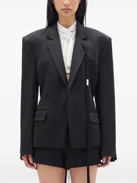 Susa floral-appliqué fitted jacket by ANN DEMEULEMEESTER