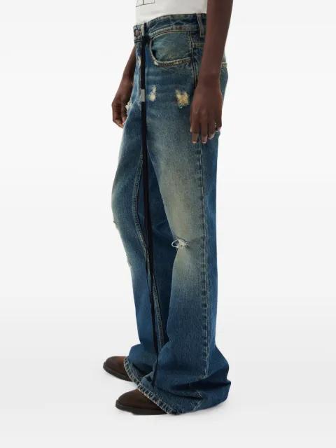Toos slim bootcut distressed jeans by ANN DEMEULEMEESTER