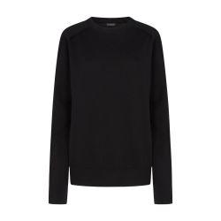 Ulu crew neck sweater with cut out armhole detail by ANN DEMEULEMEESTER