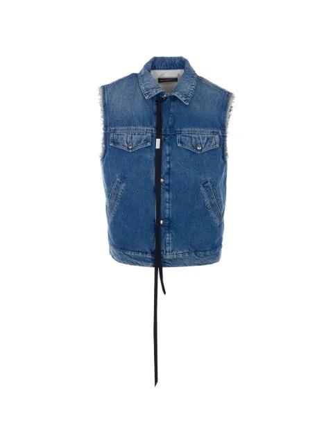 button closure sleeveless gilet by ANN DEMEULEMEESTER