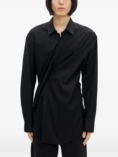 draped cotton shirt by ANN DEMEULEMEESTER