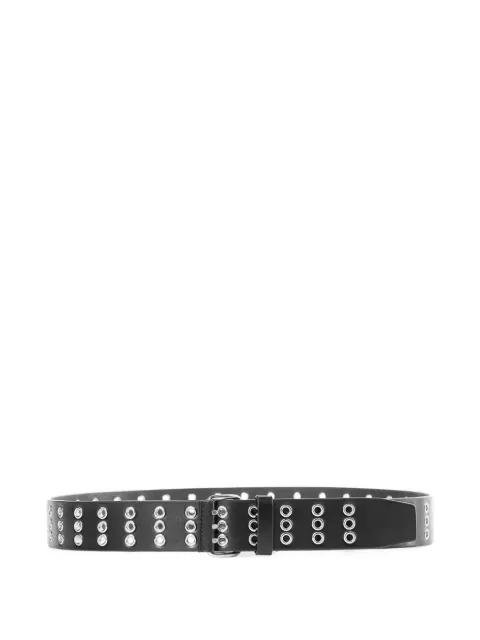eyelet-embellished leather belt by ANN DEMEULEMEESTER