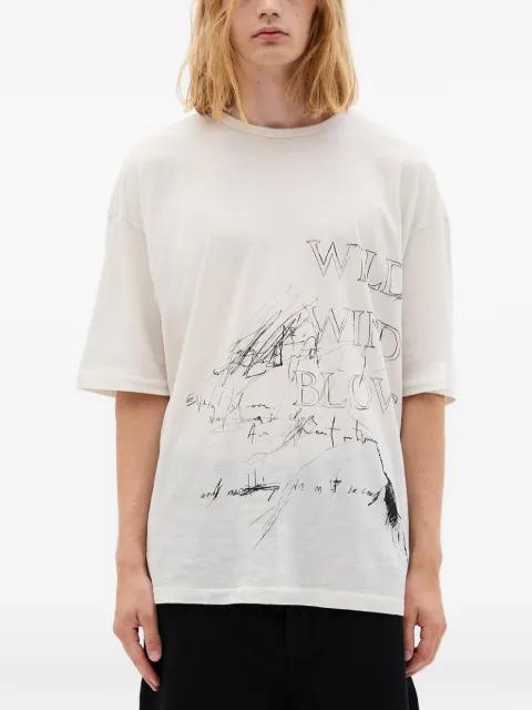 graphic-print T-shirt by ANN DEMEULEMEESTER