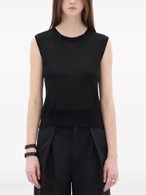 round-neck knit vest by ANN DEMEULEMEESTER