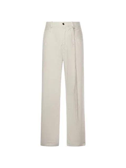 tie-detail cotton trousers by ANN DEMEULEMEESTER