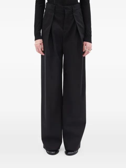twill pleated trousers by ANN DEMEULEMEESTER