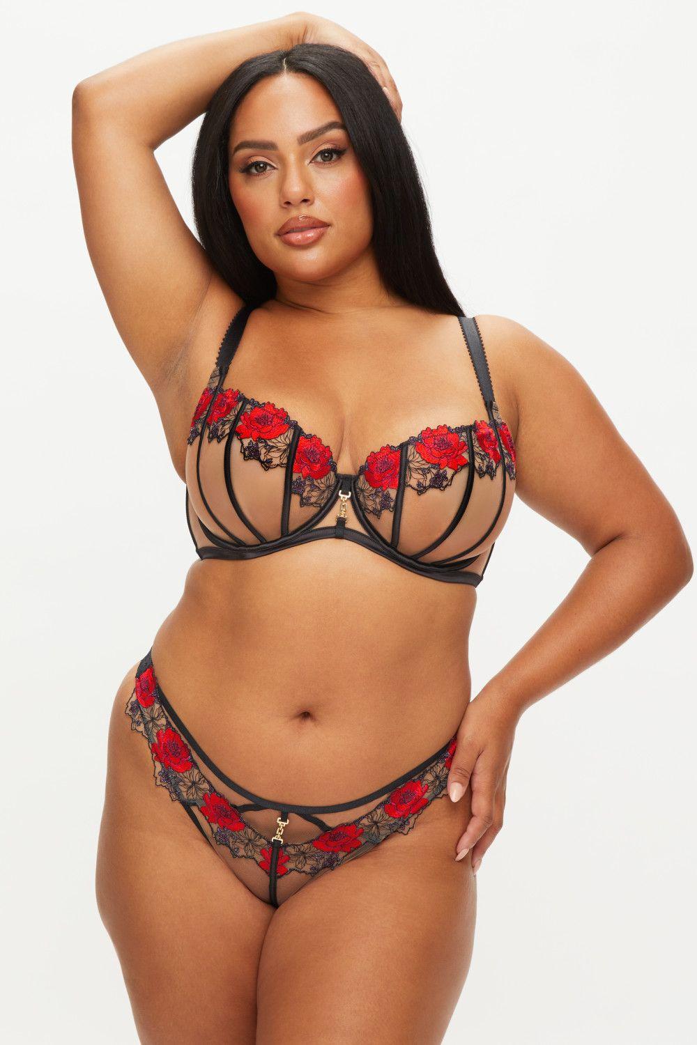 Caged Rose Non Padded Fuller Bust Balcony Bra by ANN SUMMERS