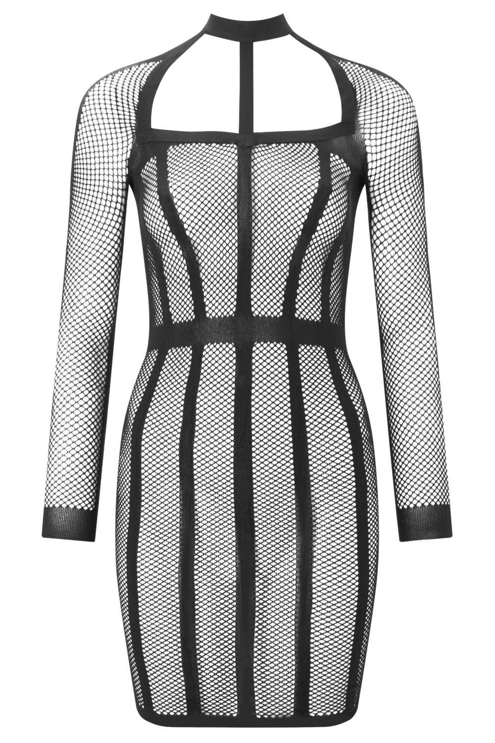 Jupiter Fishnet Erotic Mini Dress by ANN SUMMERS