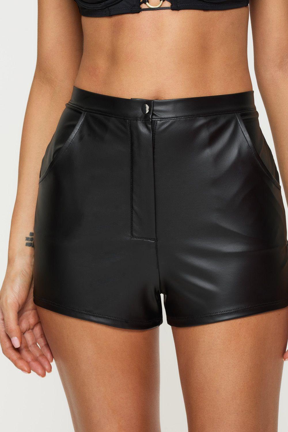 Plain PU Shorts by ANN SUMMERS