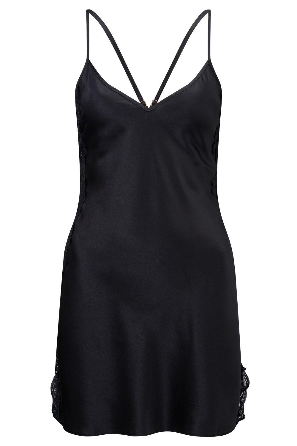 Rosalie Satin Chemise Black by ANN SUMMERS