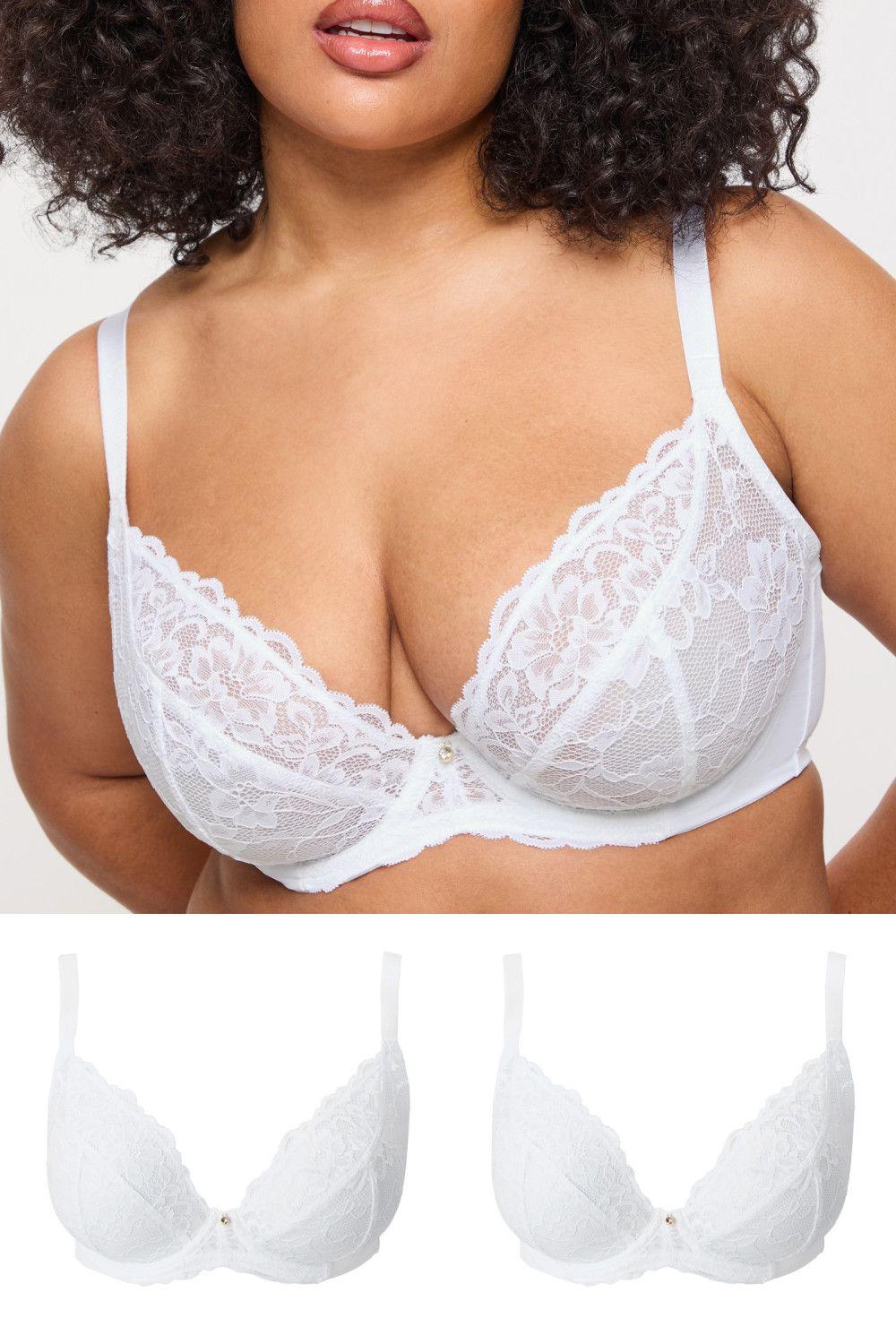 Sexy Lace Non Padded Fuller Bust Plunge Bra 2 Pack by ANN SUMMERS