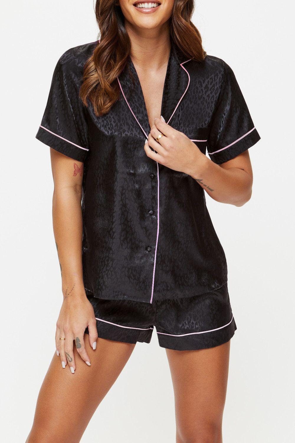 Signature Satin Pyjama Shirt & Shorts Set by ANN SUMMERS