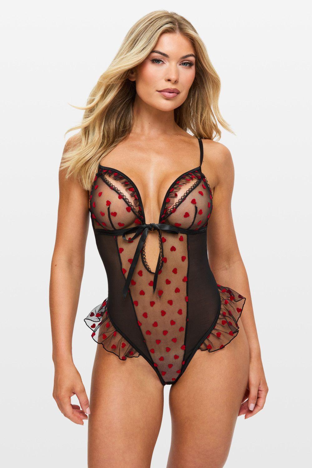 Valentines Queen of Hearts Crotchless Teddy by ANN SUMMERS