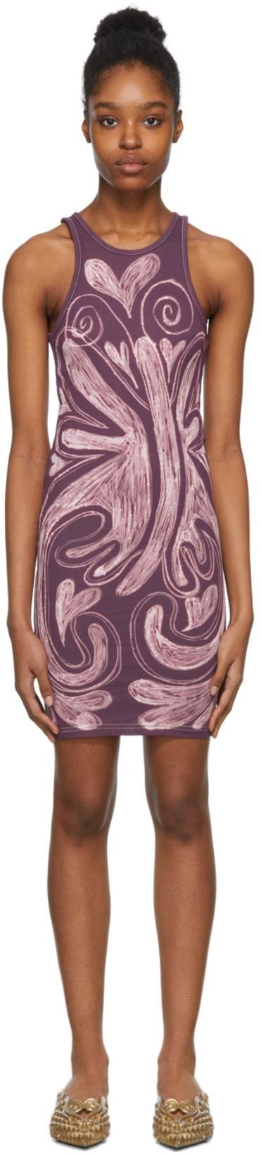 SSENSE Exclusive Purple Annabella Short Dress by ANNA CASTELLANO