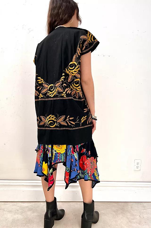 Anna Corinna Hand Embroidered Midnight Gold Jacket by ANNA CORINNA | FREE PEOPLE
