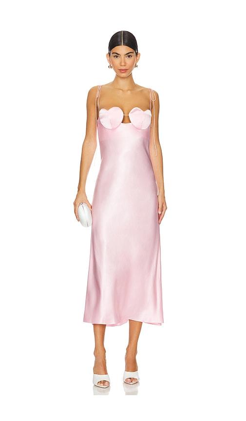 Anna October Amur Midi Dress in Pink by ANNA OCTOBER