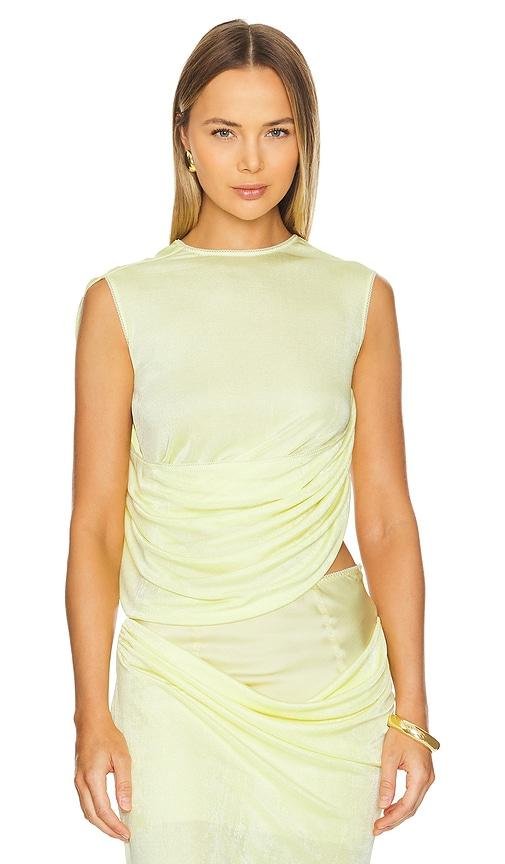 Anna October Florence Draped Top in Yellow by ANNA OCTOBER