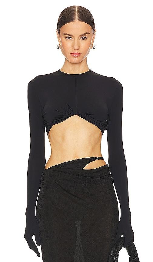 Anna October Maia Crop Top in Black by ANNA OCTOBER