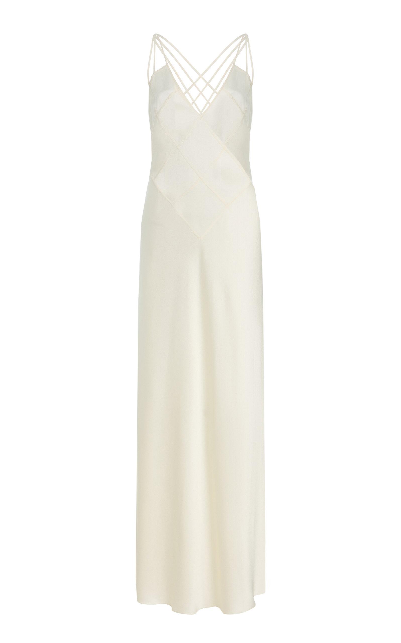 Anna October Melania Open-Back Satin Maxi Slip Dress - Moda Operandi by ANNA OCTOBER