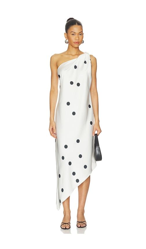 Anna October Mio Midi Dress in Black,White by ANNA OCTOBER