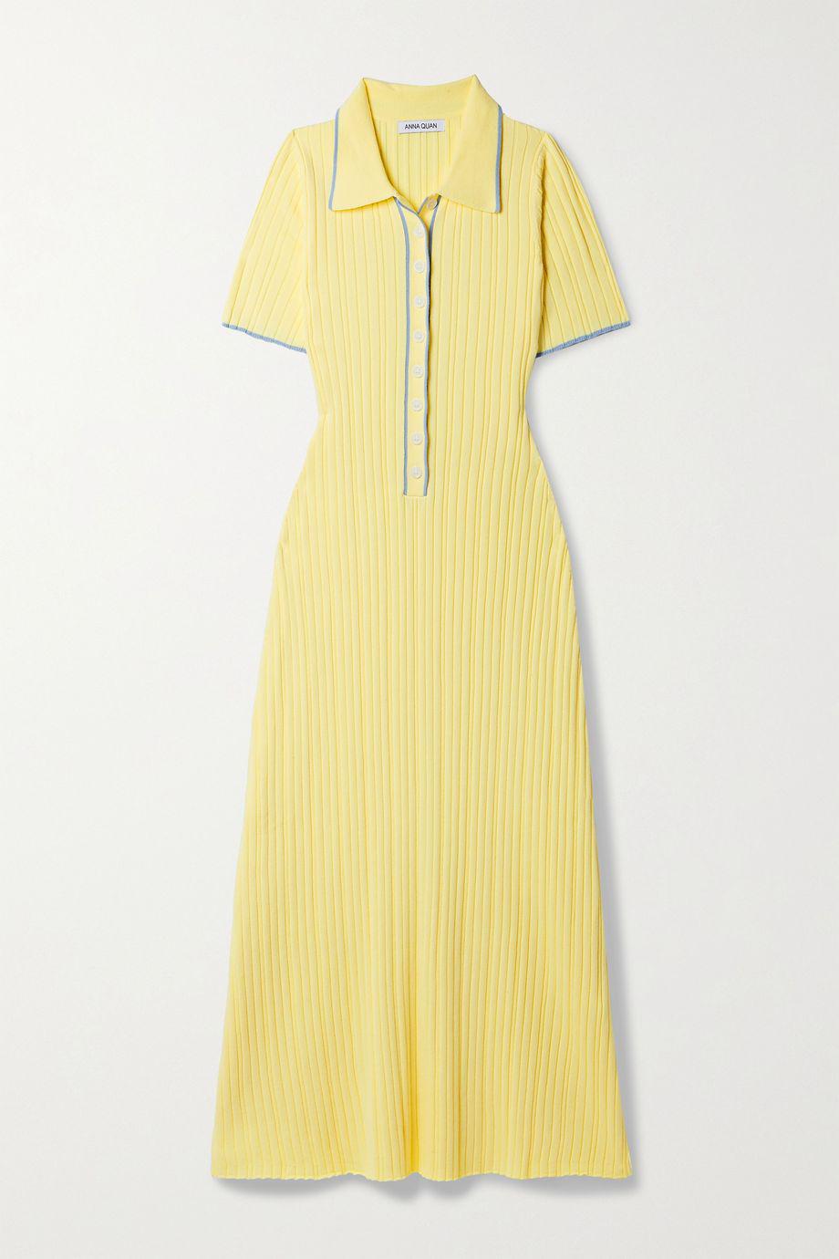Penelope ribbed cotton-jersey midi dress by ANNA QUAN