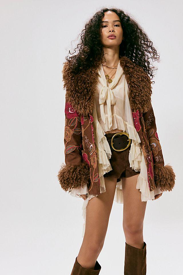 Anna Sui Faux Fur Trim Jacket by ANNA SUI