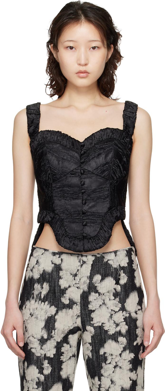 Black Corset Top by ANNA SUI