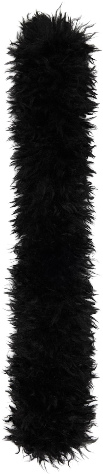 Black Faux-Fur Scarf by ANNA SUI