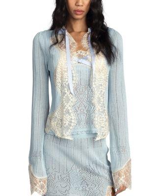 Lingerie Lace Knit Cardigan by ANNA SUI