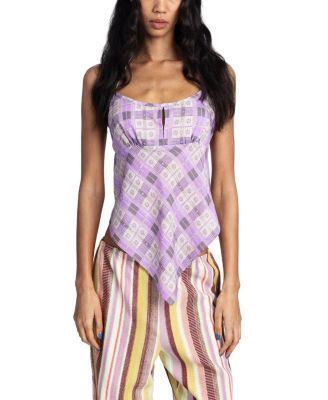 Plaid Blossom Top Apron by ANNA SUI