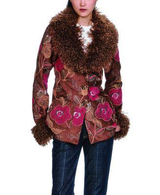 Poiret Faux Fur Trim Jacket by ANNA SUI