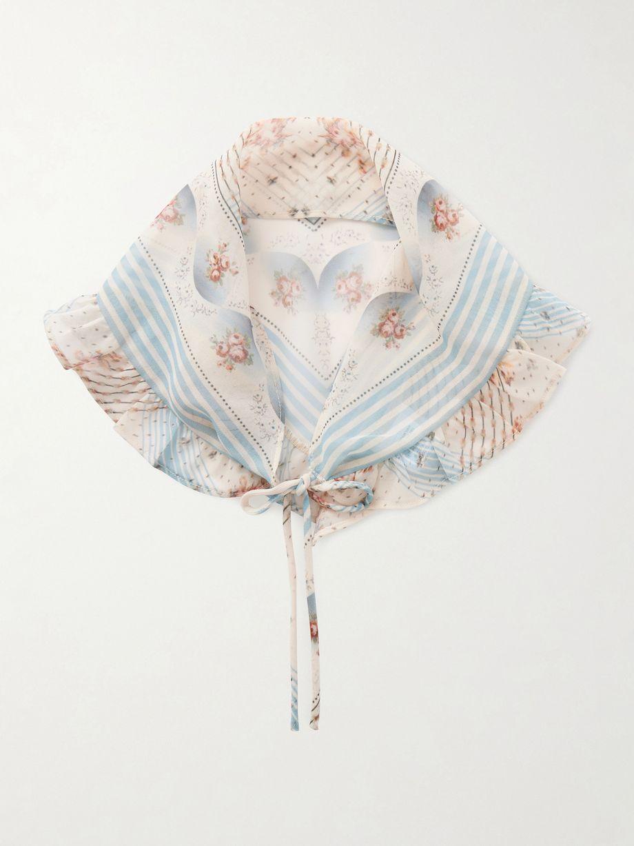 Ruffled printed chiffon headband by ANNA SUI