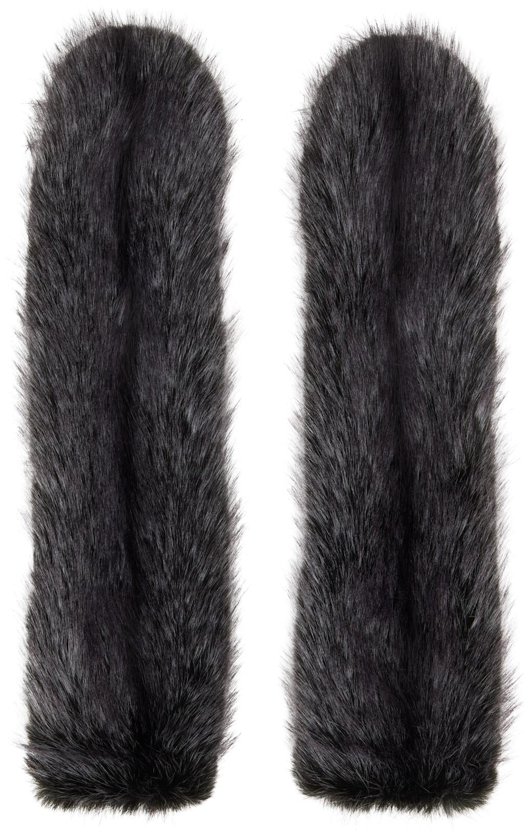 SSENSE Exclusive Gray Mink Faux-Fur Mittens by ANNA SUI SSENSE Exclusive Gray Mink Faux-Fur Mittens by ANNA SUI