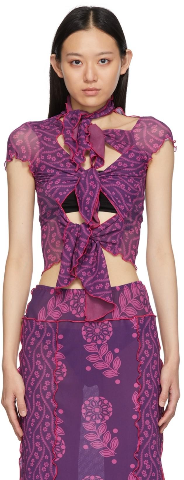 SSENSE Exclusive Purple 2001 Mud Club Archive T-Shirt by ANNA SUI SSENSE Exclusive Purple 2001 Mud Club Archive T-Shirt by ANNA SUI