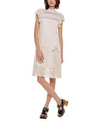 Victorian Lace Combo Drop Waist Dress by ANNA SUI
