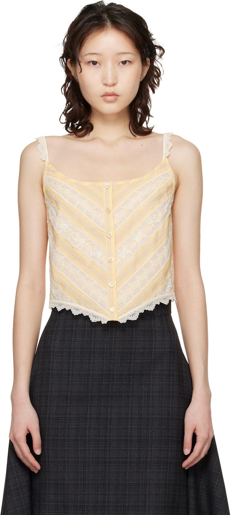 Yellow Corset Top by ANNA SUI
