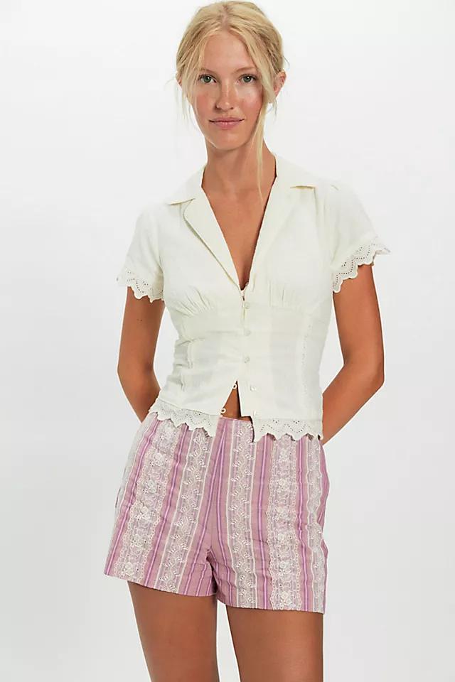 Anna Sui Lace Stripe Shorts by ANNA SUI | FREE PEOPLE