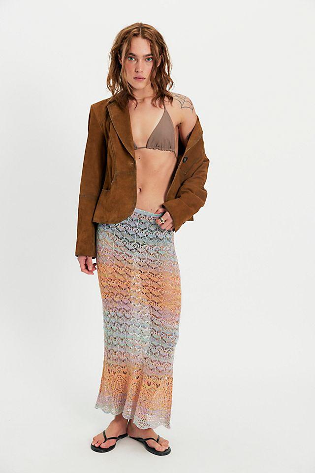Anna Sui Ombre Space Dye Crochet Skirt by ANNA SUI | FREE PEOPLE
