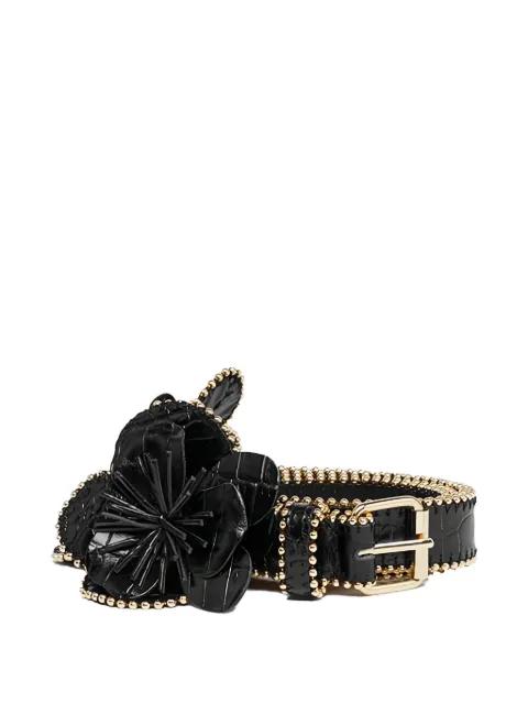 flower-embellished studded belt by ANNE FONTAINE