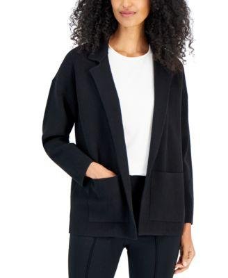 Women's Notched-Collar Long-Sleeve Sweater Blazer by ANNE KLEIN