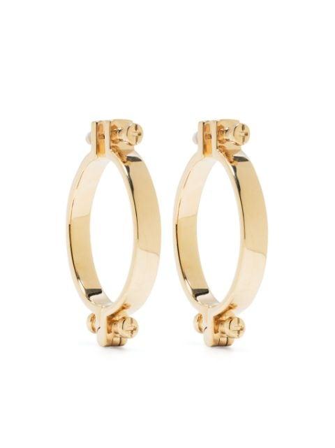 screw-motif hoop earrings by ANNELISE MICHELSON