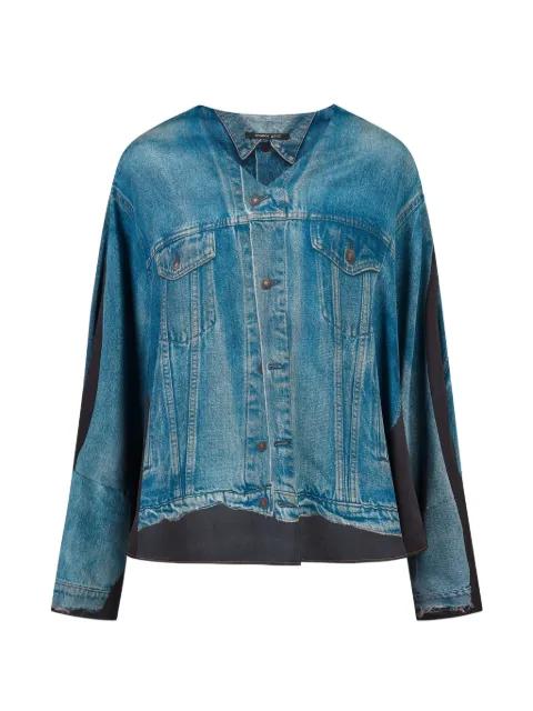 Cad layered-effect printed blouse by ANNETTE GORTZ