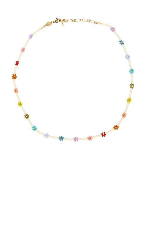 ANNI LU Flower Power Necklace in Metallic Gold by ANNI LU