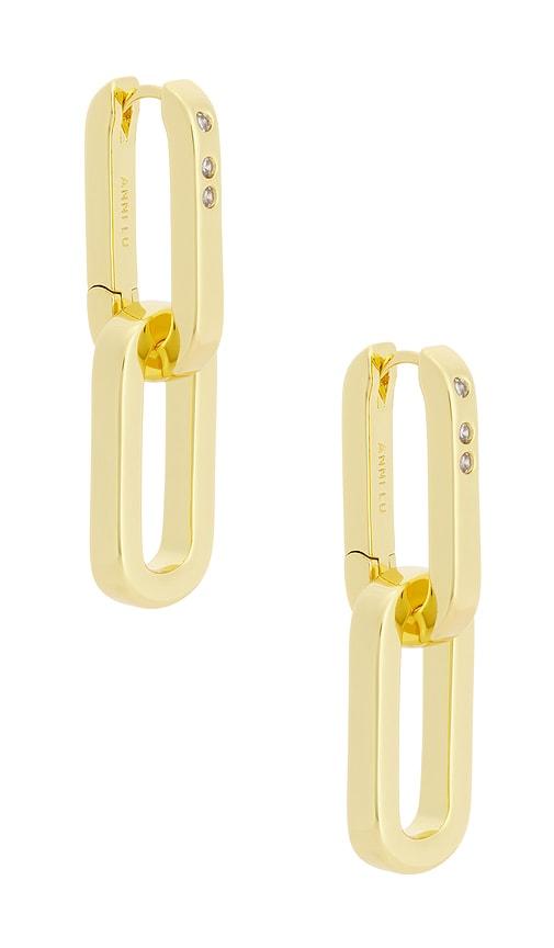 ANNI LU Golden Link Earring in Metallic Gold by ANNI LU