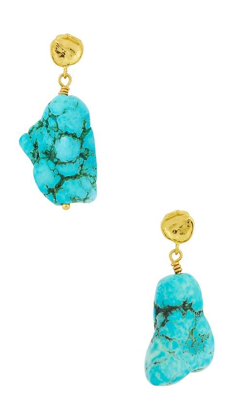 ANNI LU La Mer Earrings in Teal by ANNI LU