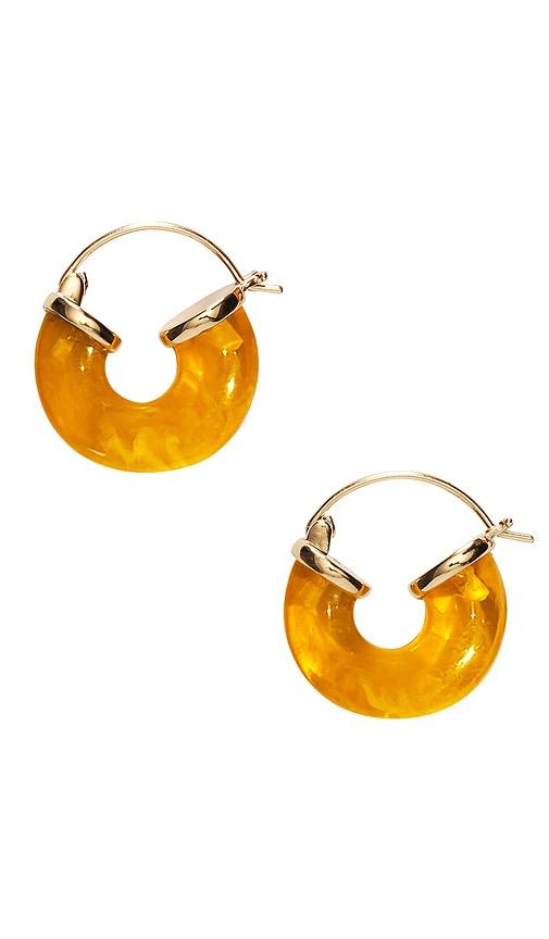 ANNI LU Petit Swell Hoop Earrings in Yellow by ANNI LU