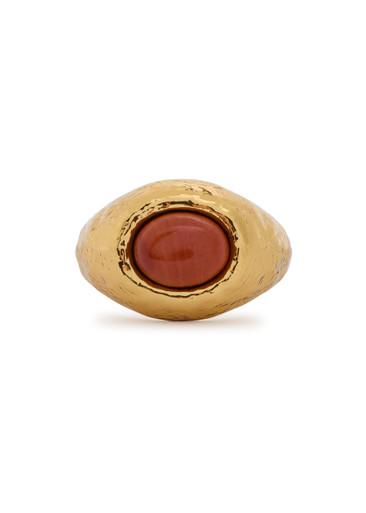 Cherry on Top 18kt gold-plated ring by ANNI LU